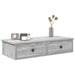 Raft de perete cu sertare Gri Sonoma 80x31x17 cm Lemn prelucrat - WALTI WALTI