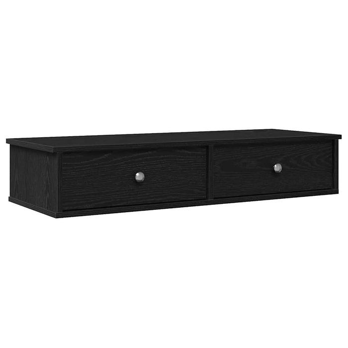 Raft de perete cu sertare negru 100x37,5x19 cm lemn prelucrat - WALTI WALTI