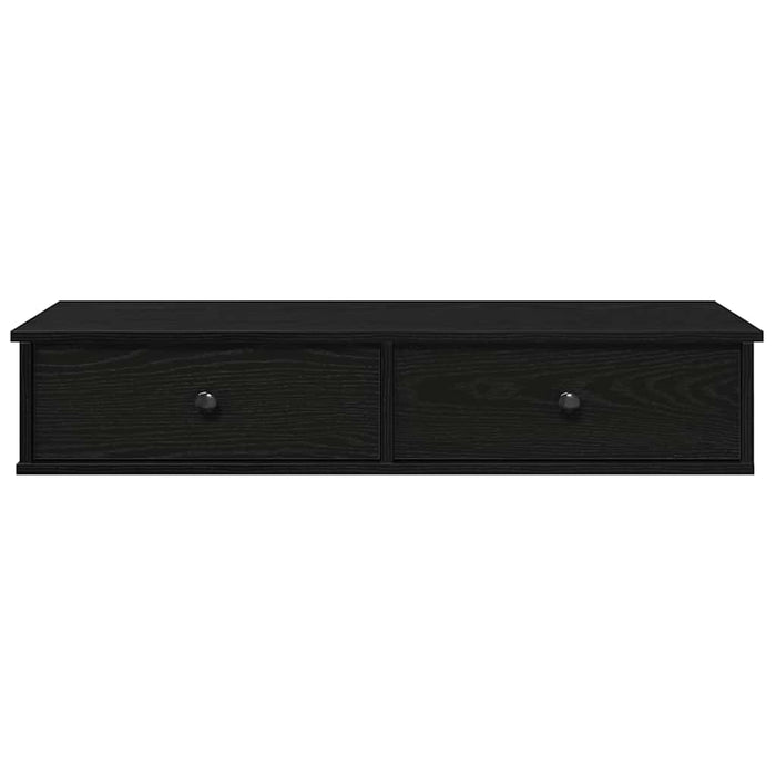 Raft de perete cu sertare negru 100x37,5x19 cm lemn prelucrat - WALTI WALTI