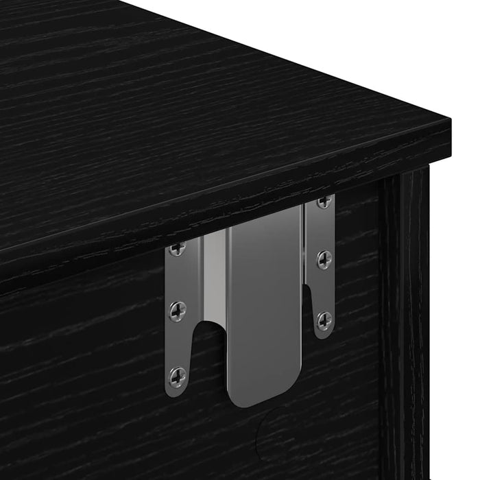 Raft de perete cu sertare negru 100x37,5x19 cm lemn prelucrat - WALTI WALTI