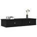 Raft de perete cu sertare negru 100x37,5x19 cm lemn prelucrat - WALTI WALTI