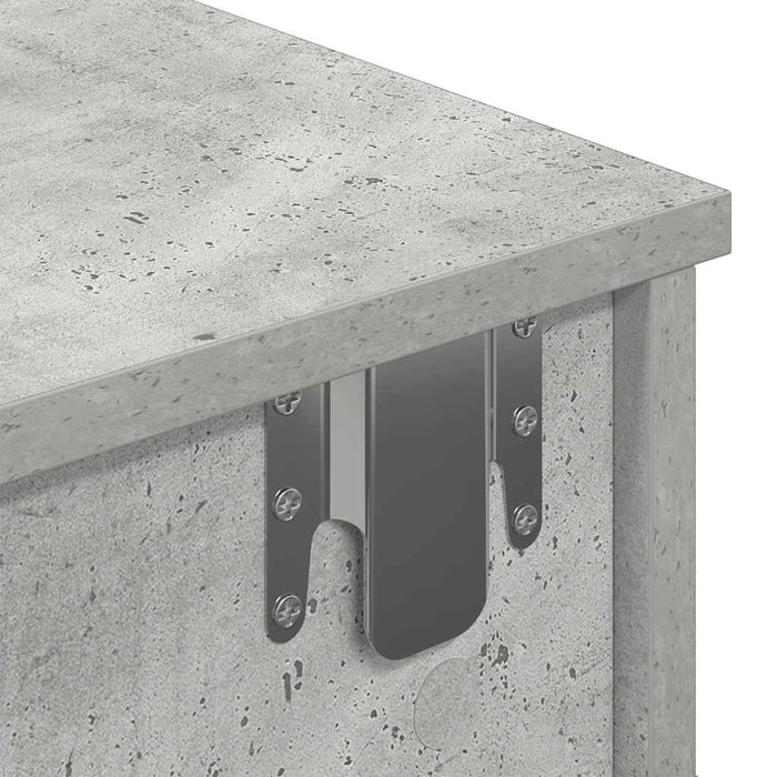 Raft de perete cu sertare Gri beton Lemn prelucrat - WALTI WALTI