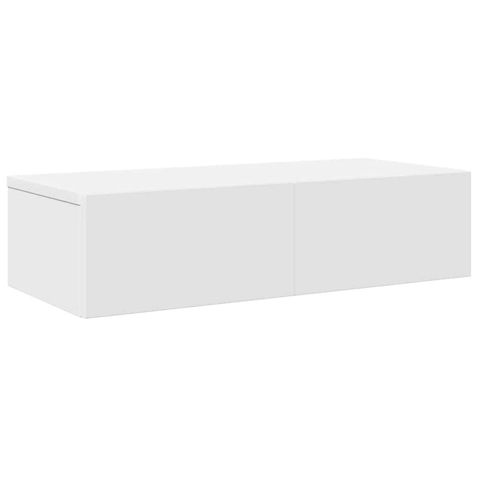 Raft de perete cu sertare, alb, 60x26,5x15 cm, lemn prelucrat - WALTI WALTI