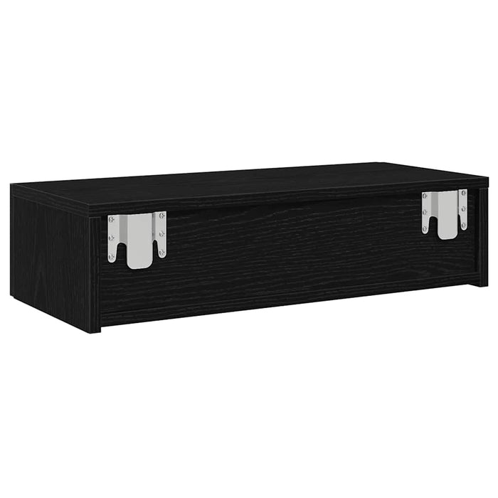 Raft de perete cu sertare negru 60x26,5x15 cm lemn prelucrat - WALTI WALTI