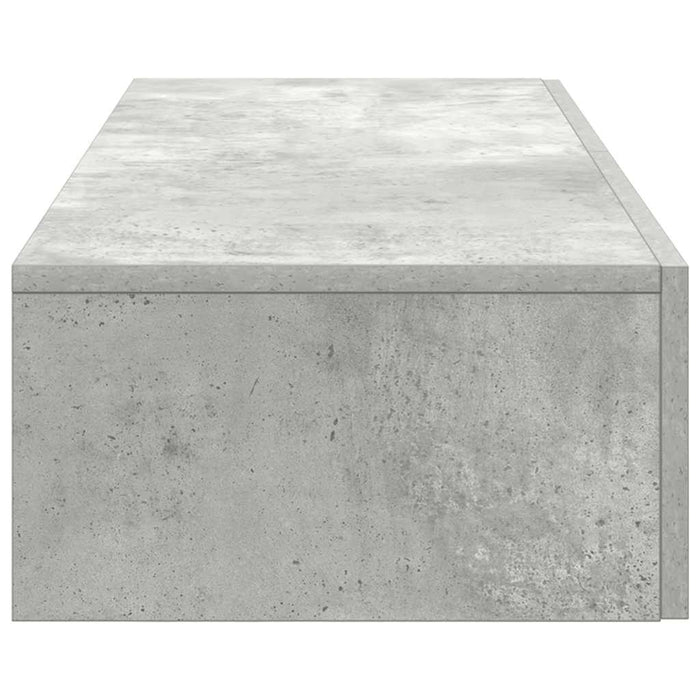 Raft de perete cu sertare Gri beton 60x26,5x15cm Lemn prelucrat - WALTI WALTI