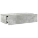 Raft de perete cu sertare Gri beton 60x26,5x15cm Lemn prelucrat - WALTI WALTI