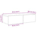 Raft de perete cu sertare Gri beton 60x26,5x15cm Lemn prelucrat - WALTI WALTI