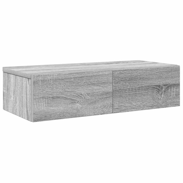 Raft perete cu sertare Gri Sonoma 60x26,5x15cm Lemn prelucrat - WALTI WALTI
