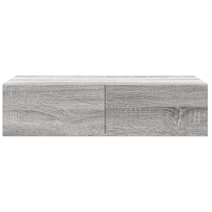 Raft perete cu sertare Gri Sonoma 60x26,5x15cm Lemn prelucrat - WALTI WALTI
