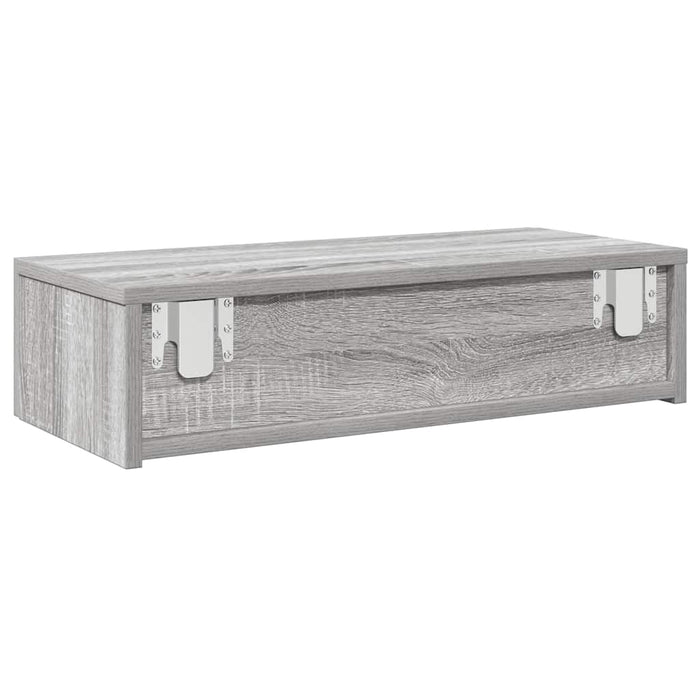 Raft perete cu sertare Gri Sonoma 60x26,5x15cm Lemn prelucrat - WALTI WALTI