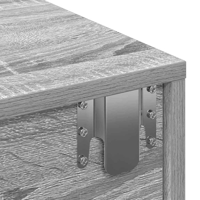 Raft perete cu sertare Gri Sonoma 60x26,5x15cm Lemn prelucrat - WALTI WALTI