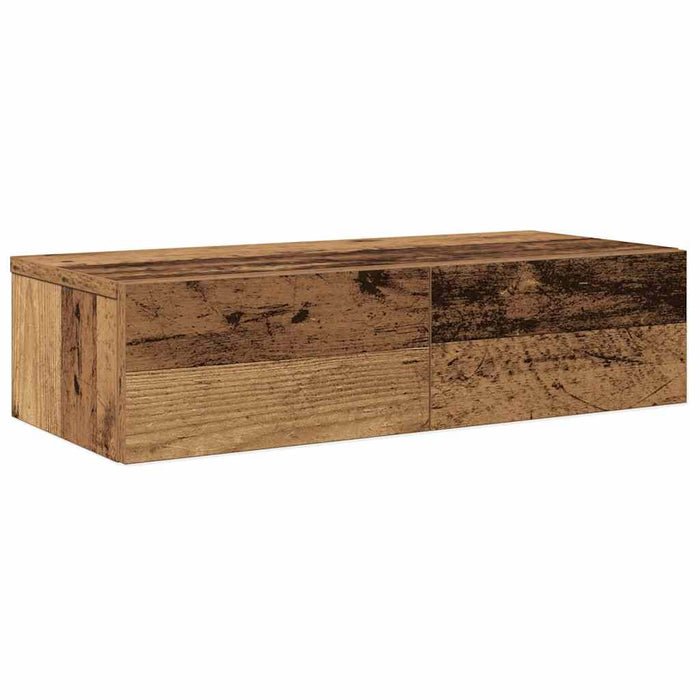 Raft perete cu sertare Lemn vechi 60x26,5x15 cm Lemn prelucrat - WALTI WALTI