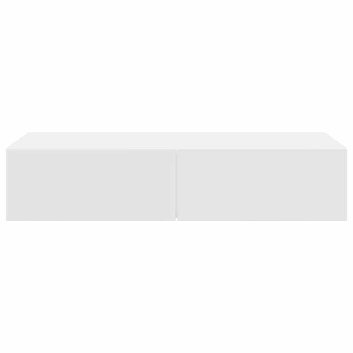 Raft de perete cu sertare, alb, 80x33x17 cm, lemn prelucrat - WALTI WALTI