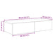 Raft de perete cu sertare, alb, 80x33x17 cm, lemn prelucrat - WALTI WALTI
