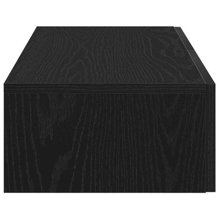 Raft de perete cu sertare negru 80x33x17 cm lemn prelucrat - WALTI WALTI