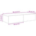 Raft de perete cu sertare negru 80x33x17 cm lemn prelucrat - WALTI WALTI