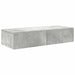 Raft de perete cu sertare Gri beton 80x33x17 cm Lemn prelucrat - WALTI WALTI