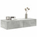 Raft de perete cu sertare Gri beton 80x33x17 cm Lemn prelucrat - WALTI WALTI