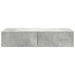 Raft de perete cu sertare Gri beton 80x33x17 cm Lemn prelucrat - WALTI WALTI