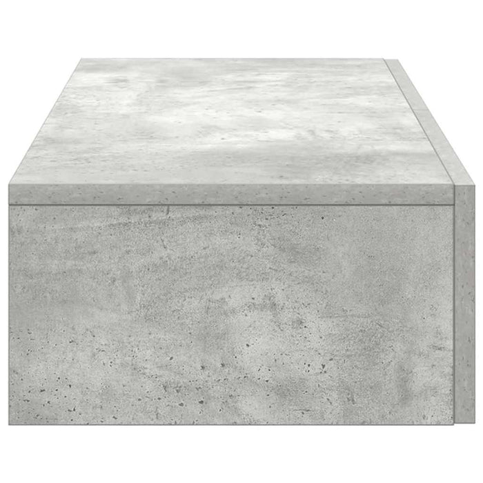 Raft de perete cu sertare Gri beton 80x33x17 cm Lemn prelucrat - WALTI WALTI
