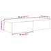 Raft de perete cu sertare Gri beton 80x33x17 cm Lemn prelucrat - WALTI WALTI
