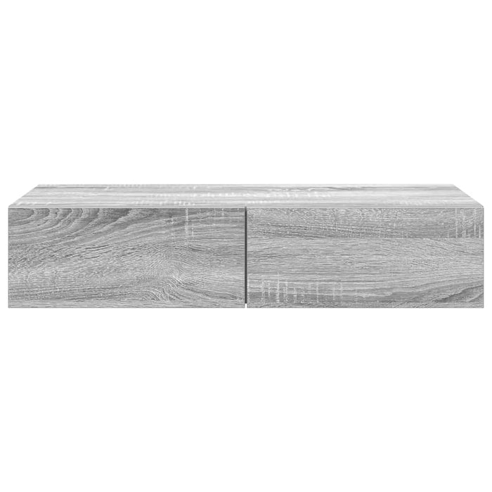 Raft de perete cu sertare Gri Sonoma 80x31x17 cm Lemn prelucrat - WALTI WALTI