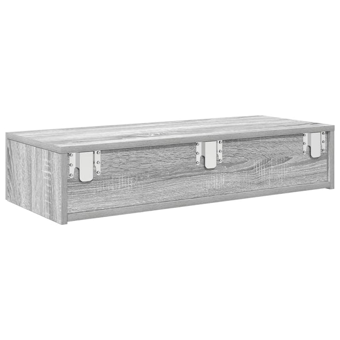 Raft de perete cu sertare Gri Sonoma 80x31x17 cm Lemn prelucrat - WALTI WALTI