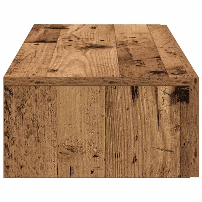 Raft de perete cu sertare Lemn vechi 80x33x17 cm Lemn prelucrat - WALTI WALTI