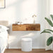 Raft de perete cu sertare Lemn vechi 80x33x17 cm Lemn prelucrat - WALTI WALTI