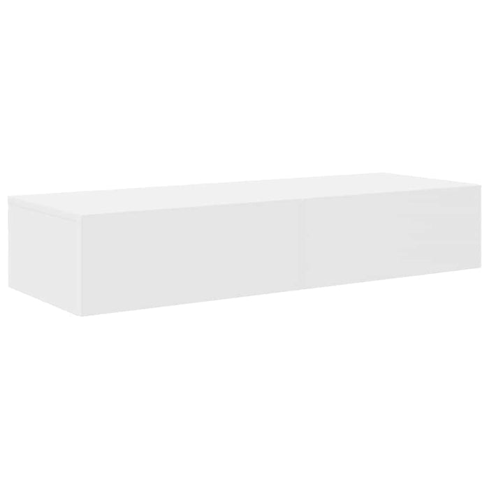 Raft de perete cu sertare, alb, 100x36x19 cm, lemn prelucrat - WALTI WALTI