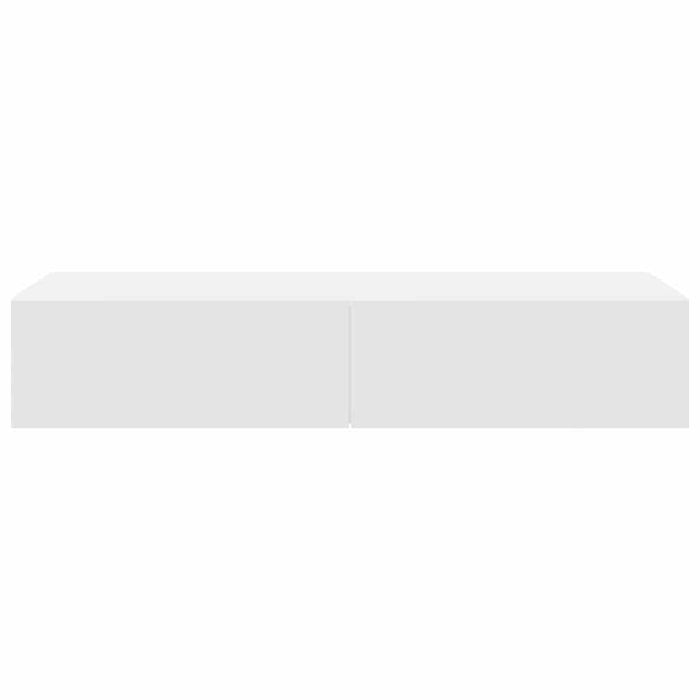 Raft de perete cu sertare, alb, 100x36x19 cm, lemn prelucrat - WALTI WALTI