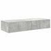 Raft de perete cu sertare Gri beton 100x36x19 cm Lemn prelucrat - WALTI WALTI
