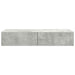 Raft de perete cu sertare Gri beton 100x36x19 cm Lemn prelucrat - WALTI WALTI