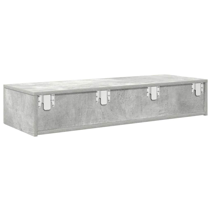 Raft de perete cu sertare Gri beton 100x36x19 cm Lemn prelucrat - WALTI WALTI