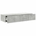 Raft de perete cu sertare Gri beton 100x36x19 cm Lemn prelucrat - WALTI WALTI