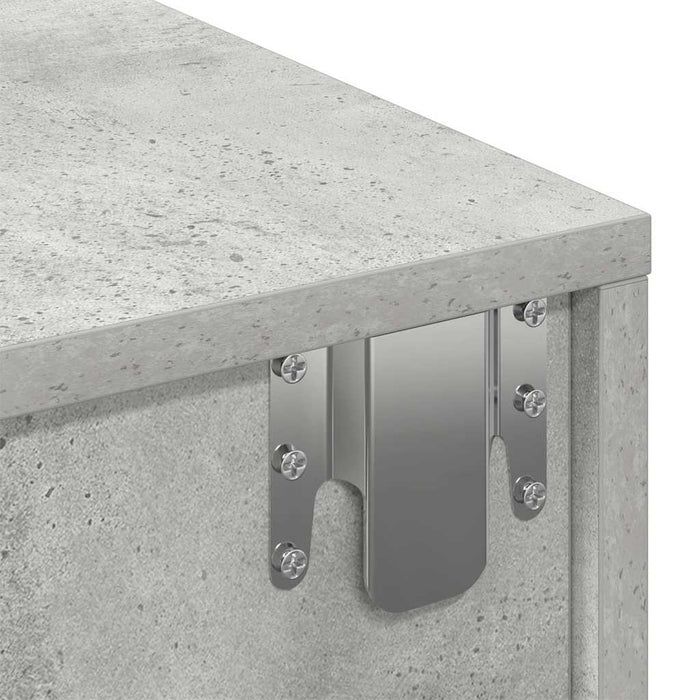 Raft de perete cu sertare Gri beton 100x36x19 cm Lemn prelucrat - WALTI WALTI