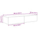 Raft de perete cu sertare Gri beton 100x36x19 cm Lemn prelucrat - WALTI WALTI