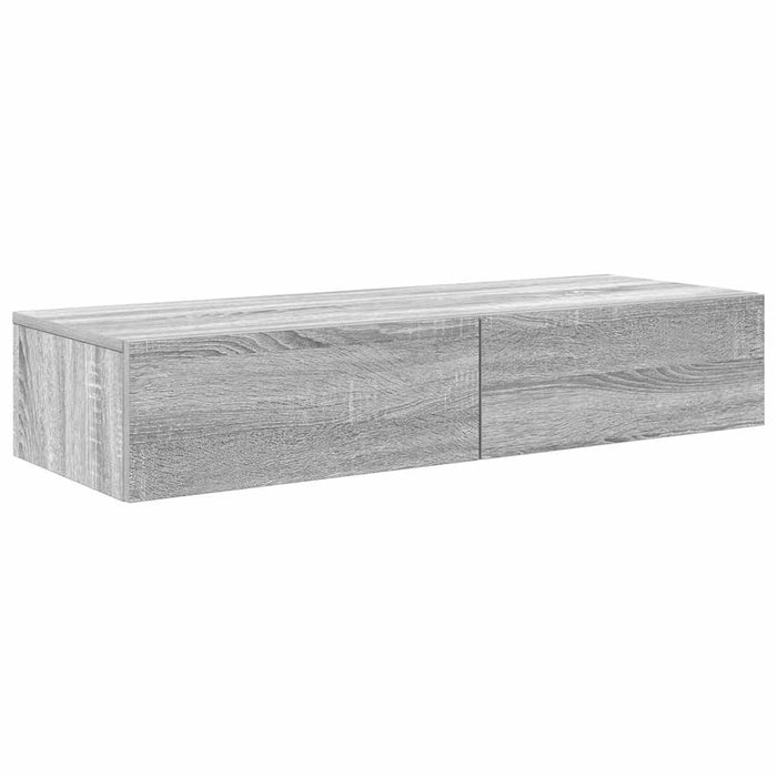 Raft de perete cu sertare Gri Sonoma 100x36x19cm Lemn prelucrat - WALTI WALTI