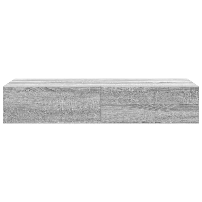 Raft de perete cu sertare Gri Sonoma 100x36x19cm Lemn prelucrat - WALTI WALTI