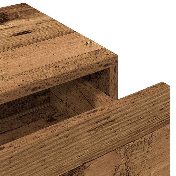 Raft de perete cu sertare Lemn vechi 100x36x19cm Lemn prelucrat - WALTI WALTI