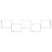 Raft cubic de perete cu 5 compartimente alb lemn prelucrat - WALTI WALTI