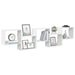 Raft cubic de perete cu 5 compartimente alb lemn prelucrat - WALTI WALTI
