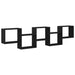 Raft cubic de perete cu 5 compartimente negru lemn prelucrat - WALTI WALTI