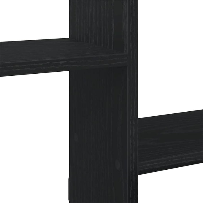 Raft cubic de perete cu 5 compartimente negru lemn prelucrat - WALTI WALTI