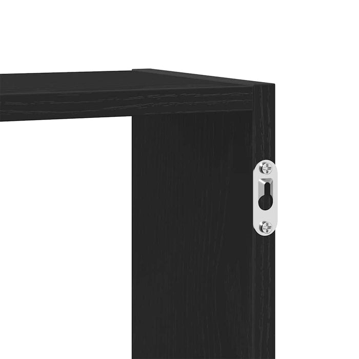 Raft cubic de perete cu 5 compartimente negru lemn prelucrat - WALTI WALTI