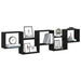 Raft cubic de perete cu 5 compartimente negru lemn prelucrat - WALTI WALTI