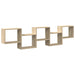 Raft cubic perete 5 compartimente stejar sonoma lemn prelucrat - WALTI WALTI