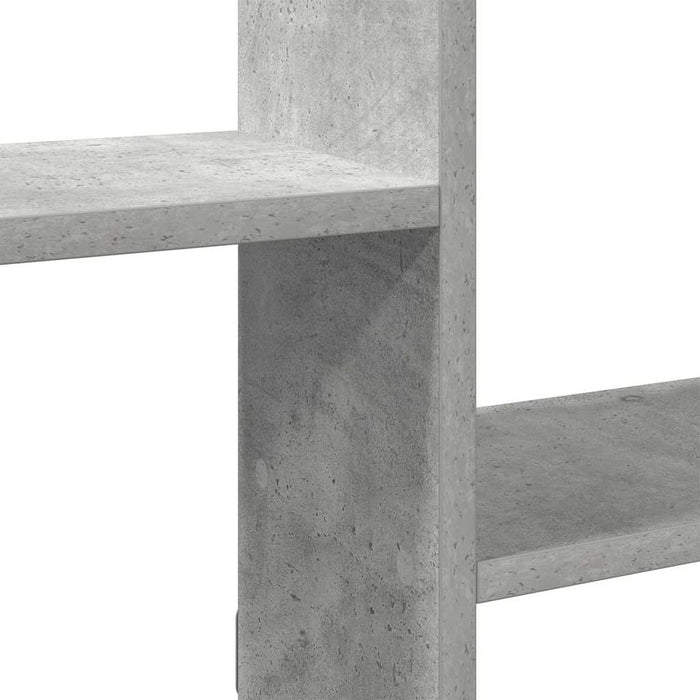 Raft cubic perete cu 5 compartimente gri beton lemn prelucrat - WALTI WALTI