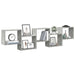 Raft cubic perete cu 5 compartimente gri beton lemn prelucrat - WALTI WALTI