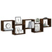 Raft cubic perete 5 compartimente stejar fumuriu lemn prelucrat - WALTI WALTI